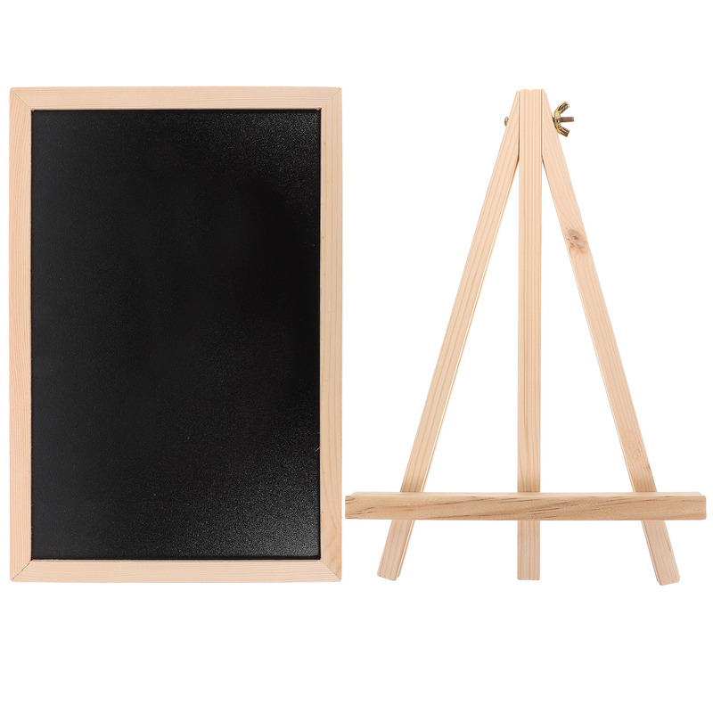 Chalk Board Sign Board Desktop de madeira Memo pequeno, Bar Desktop Decoração