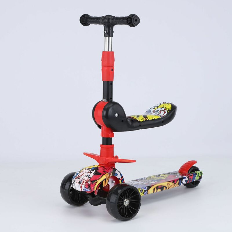Skuter Anak-anak Lipat Baru Skuter Yo Roda Tiga Skuter Flash Mainan Mobil Luar Ruangan Mainan Perjalanan Anak-anak Skuter Naik Mainan