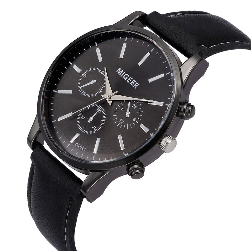 Lederen Band Analoog Legering Quartz Horloge 22Mm Horlogeband Mannen Horloges Hoge Kwaliteit Reloj Deportivo Hombre Orologi Uomo