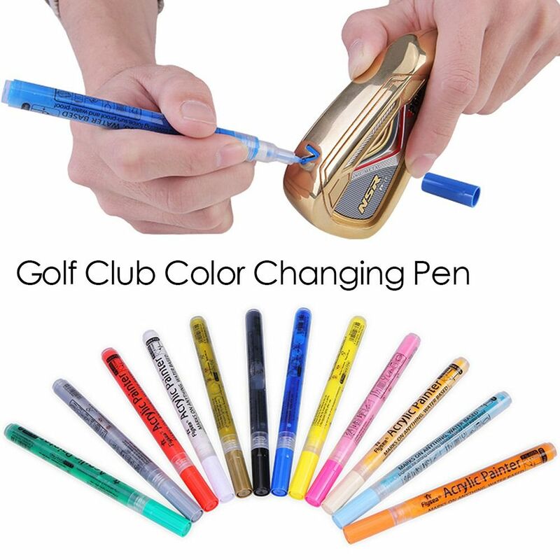 Aksesoris Golf tahan air mencakup kekuatan pelukis akrilik pena berubah warna pena tinta pena klub Golf