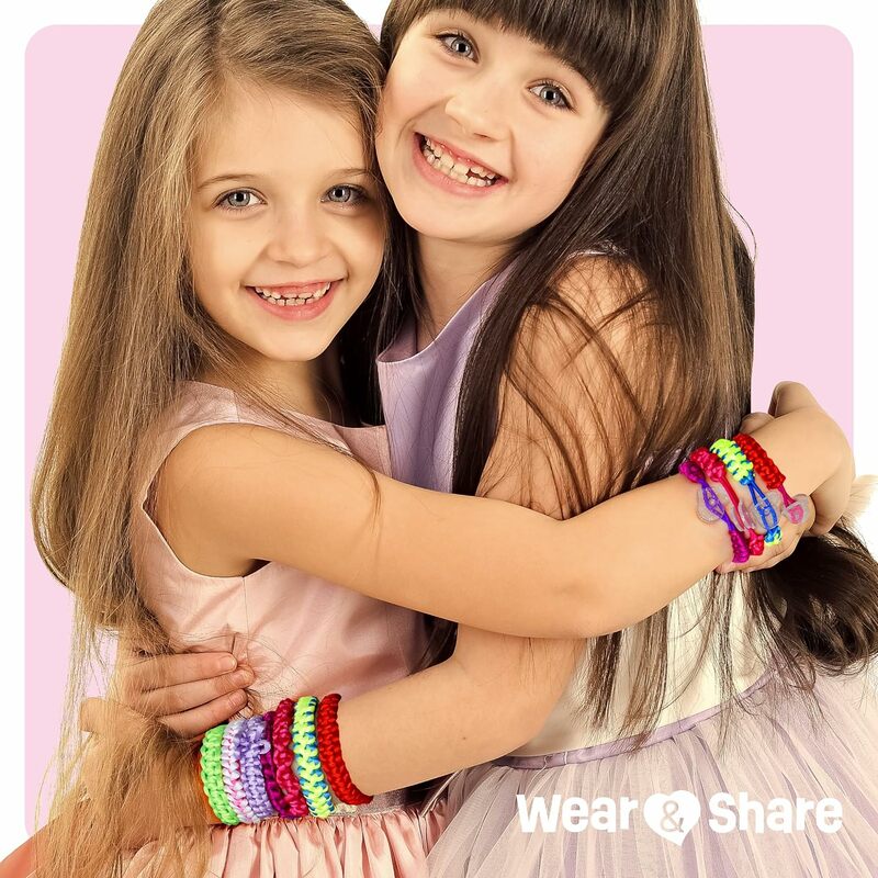 Gelang persahabatan membuat Kit untuk anak perempuan kerajinan untuk anak perempuan gelang String pembuat Kerajinan Hadiah untuk 6-12 Tahun ide hadiah ulang tahun