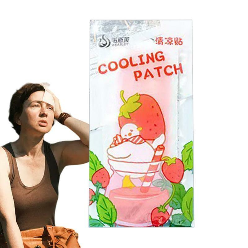 Cooling Patches for Kids, Cooling Relief Pads Perfume de fruta Pequenos Pacotes de gelo macios, Cool Portable Soothe Patches, 2pcs