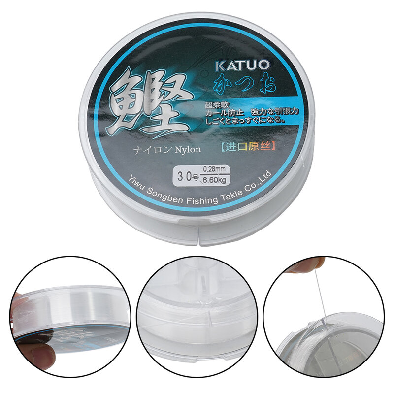 Sedal de nailon transparente para pesca, accesorio de 100m, índice de refracción Similar al agua, Invisible para los peces, imprescindible para los pescadores