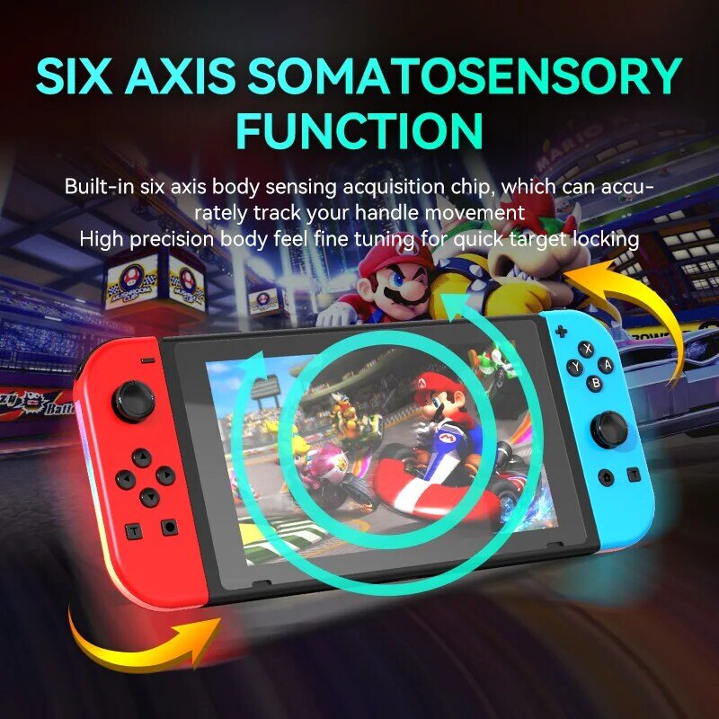 Nintend Switch Gamepad 2 Vibration Motor 6-axis Gyroscope Bluetooth 5.2 for Nintendo Switch / OLED Gaming Controller Accessories