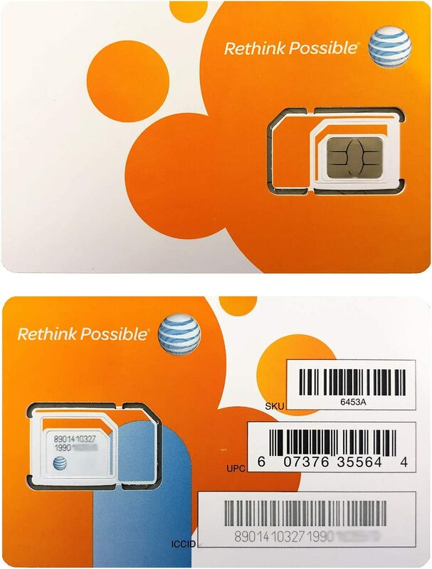 Tarjeta SIM AT&T, Compatible con prepago (GoPhone) y servicio celular AT&T de postpay (Universal, Triple corte 3 en 1)