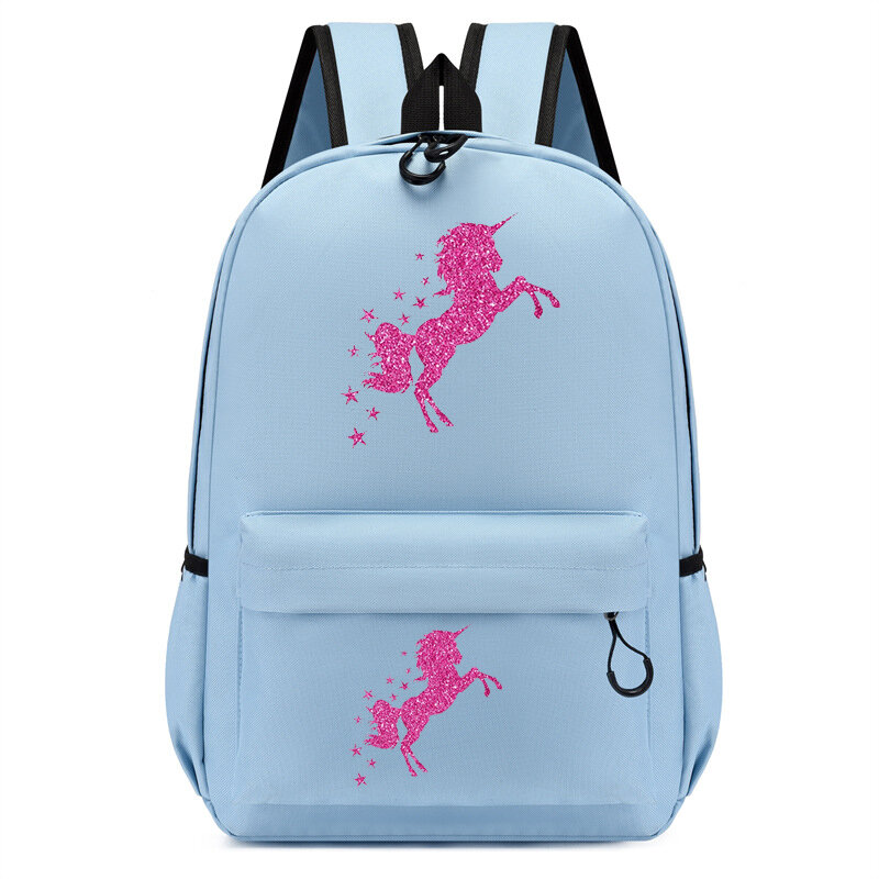 Tas punggung anak-anak, ransel kartun kuda merah muda untuk Remaja tas sekolah TK lucu tas buku Anime tas punggung hewan anak laki-laki perempuan