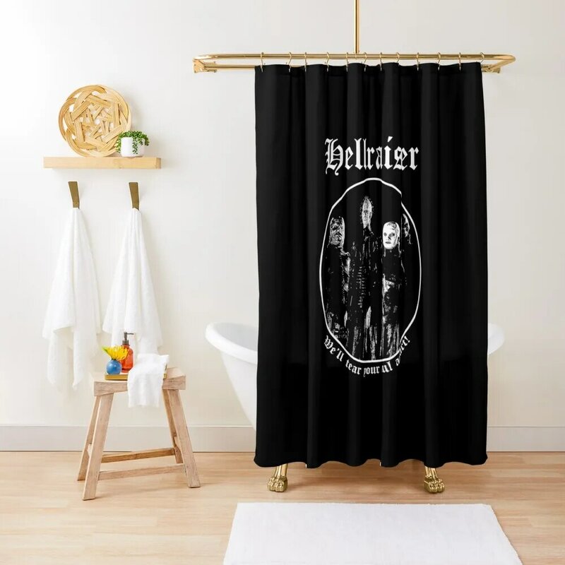 Hellraiser-高級バスルームシャワーカーテン、防水装飾