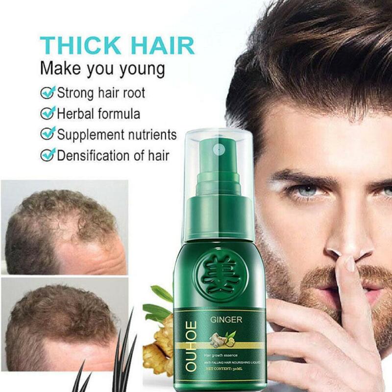 Productos de Spray de jengibre, suero Natural anticaída de cabello, previene la calvicie, tratamiento de crecimiento rápido, nutre el cabello dañado