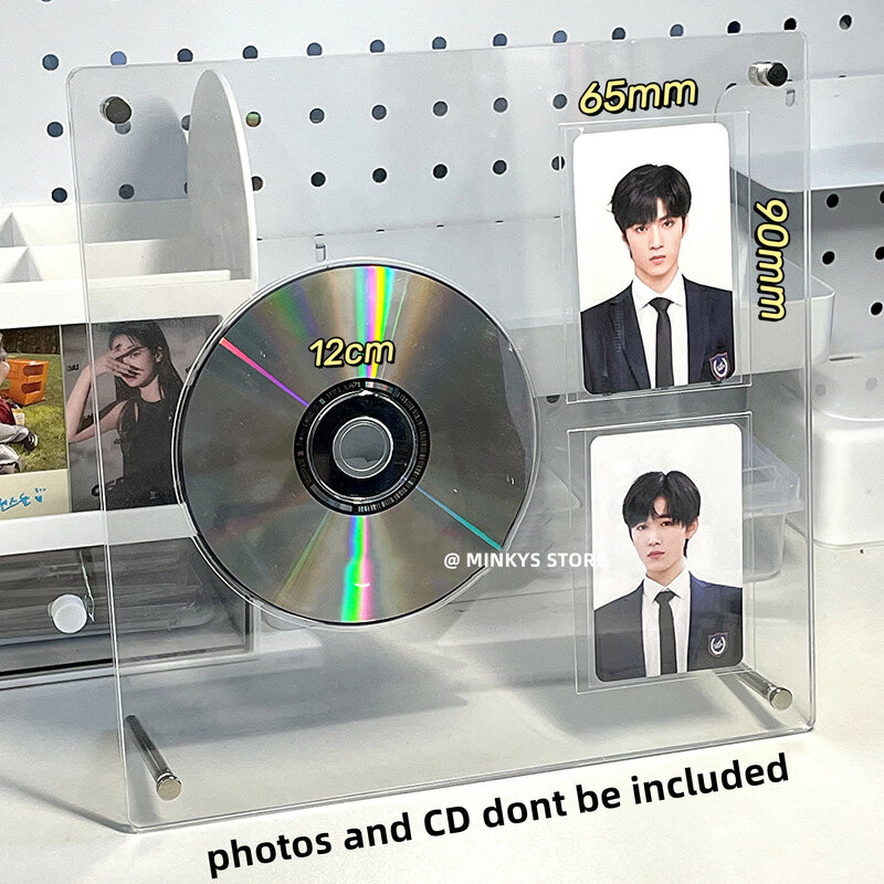MINKYS New Arrival Kawaii CD Type 3 inch Kpop Photocard Holder Idol Card Photo Frame Stationery