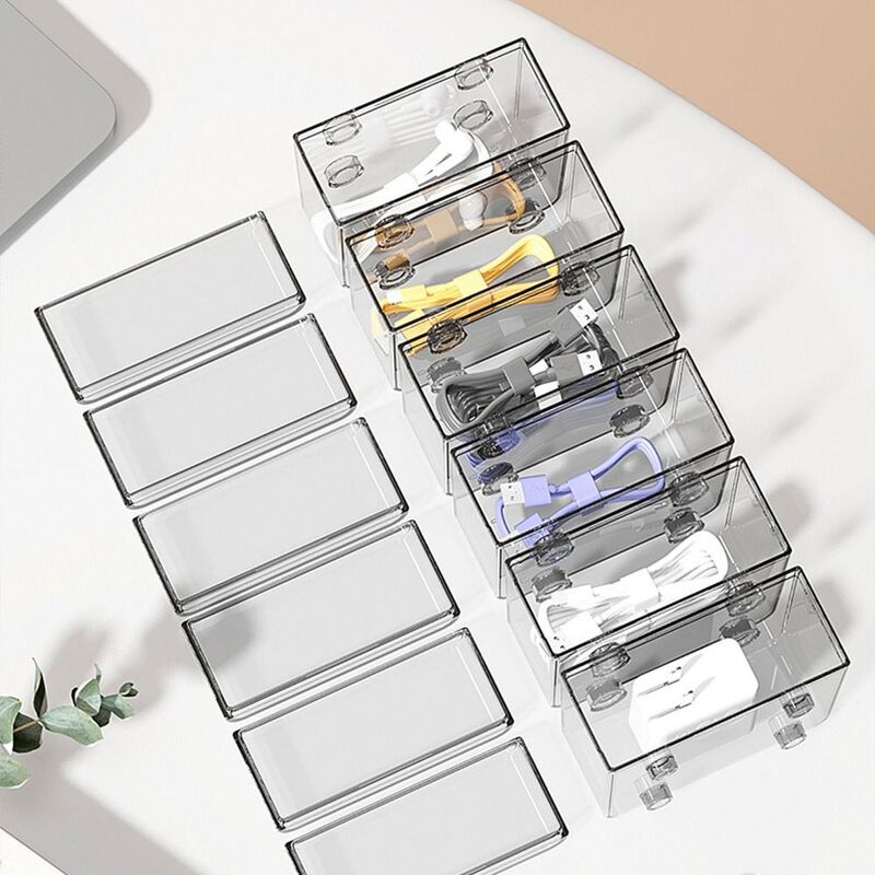 INS Style Simple Cosmetics Desktop Storage Box Makeup Container Drawer Organizer Waterproof Desktop Organizer