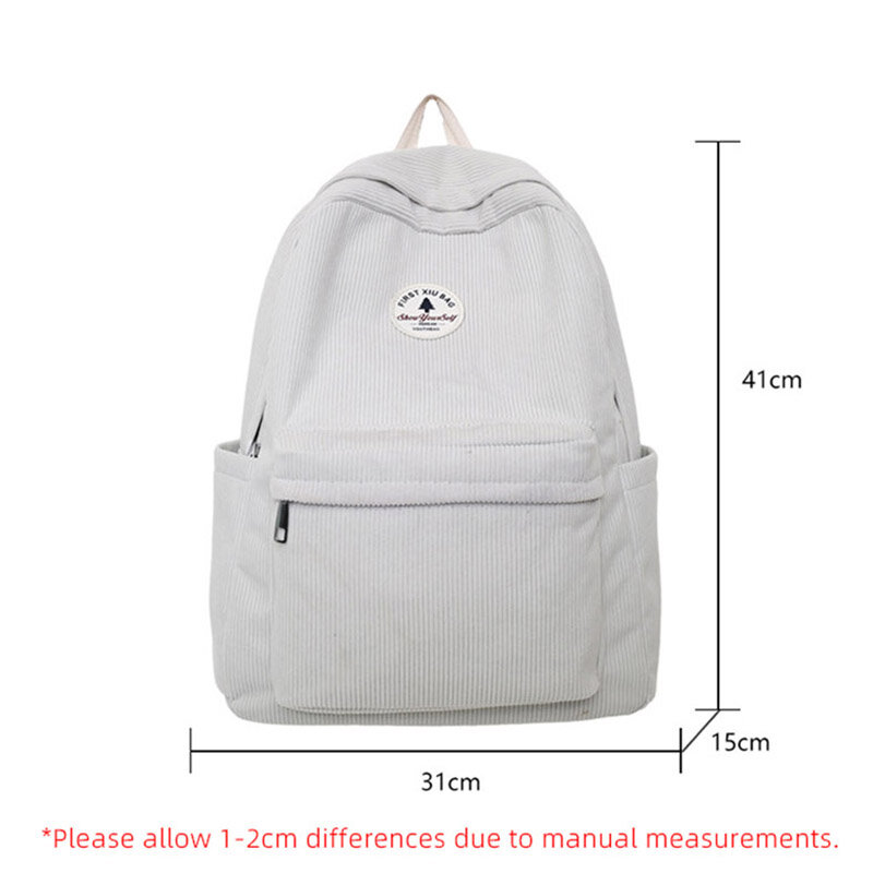 Women Backpack Corduroy Design School Backpacks for Teenger Girls Female Fashion Rucksack Travel Bags Soulder Bag Mochila XA574C