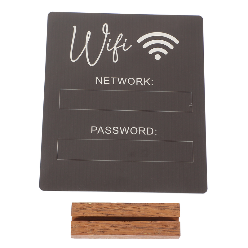 Wi-Fi senha assinar conta para quarto, decoração acrílica e lembrete, mesa do hotel, rede sem fio