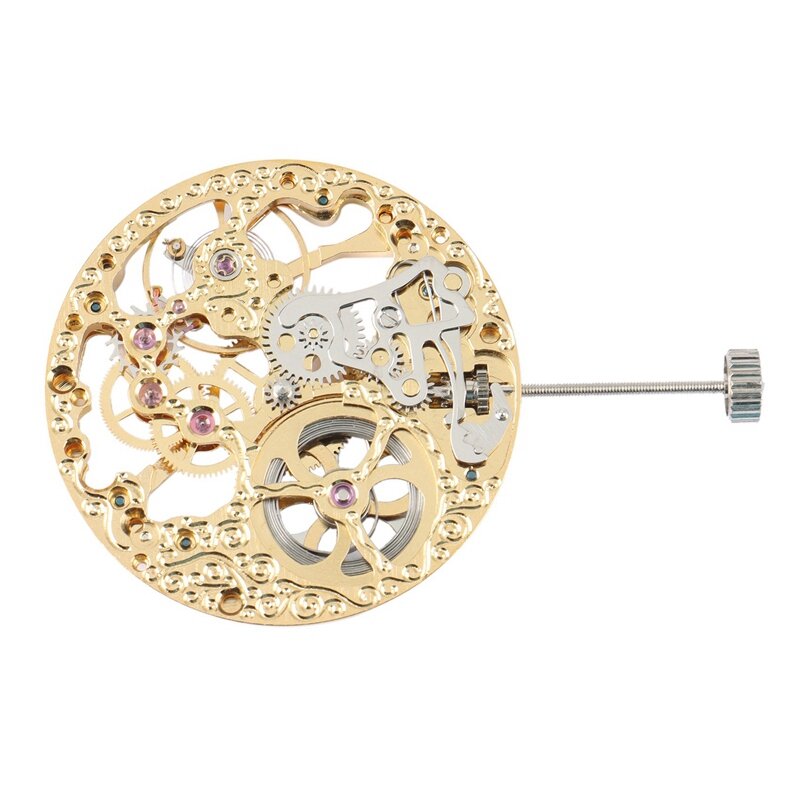 17 Jewels-Reloj de pulsera para hombre, cronógrafo de oro, con mecanismo de cuerda manual, estilo asiático, 6497