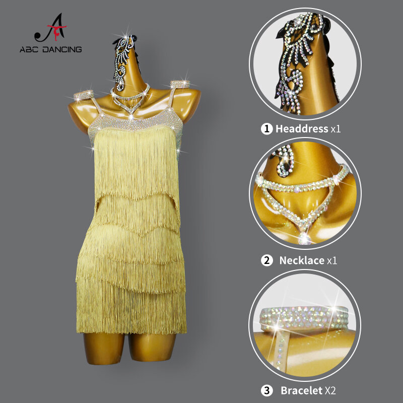 2024 Latin Dance Tassel Dress Sexy Female Competition Prom Costume Girl Party Skirt Ballroom Practice Wear Stage Line Suit Sport