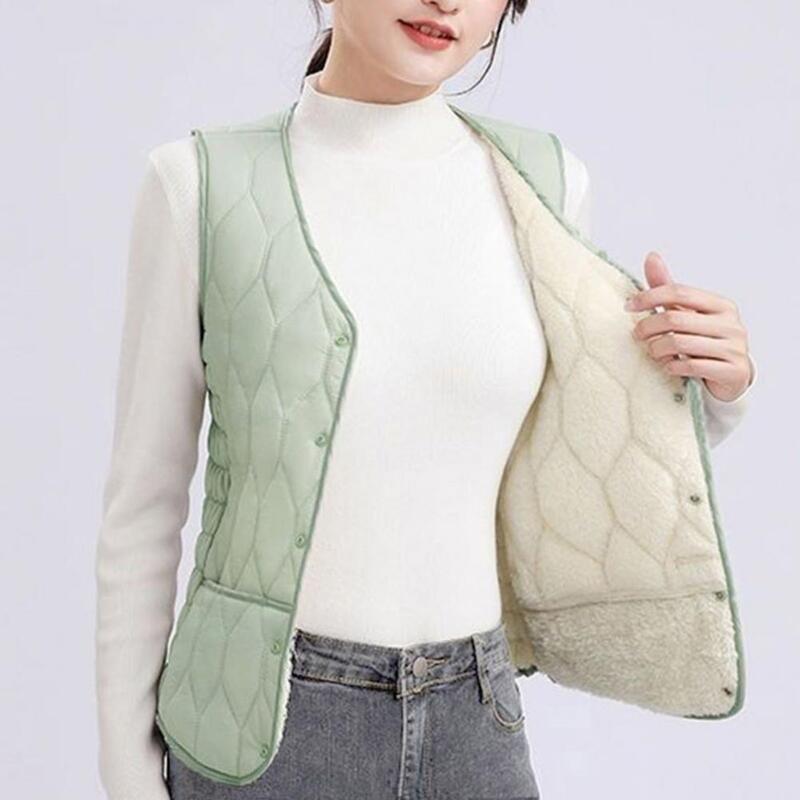 2023Women Ultra Light Down Cotton Vests Slim Sleeveless Jacket Portable Girl Lightweight Cotton Padded Windproof Short Waistcoat