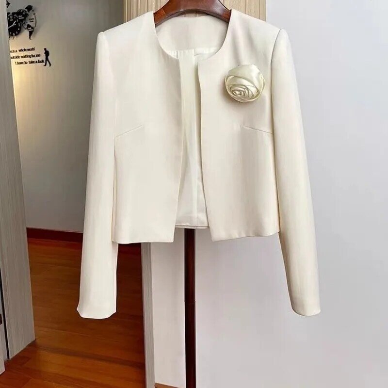 Cappotto corto da donna, completo Casual di fascia alta, cappotto primaverile e autunnale, nuovo, 2024