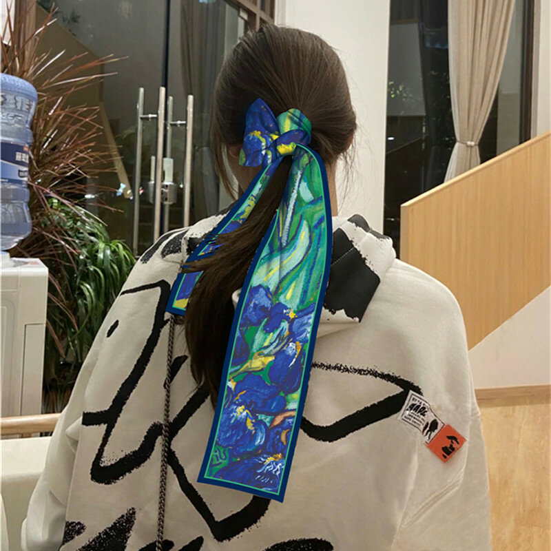 120x8cm Bandana sciarpa per capelli fasce per nastro fascia per capelli foulard accessori per cravatte