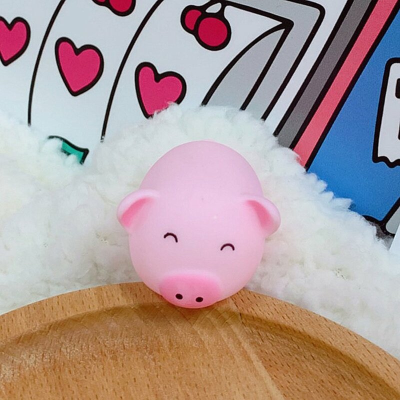 Cochon de dessin animé en silicone doux et mignon pour enfant, jouet à serrer pour les relevé