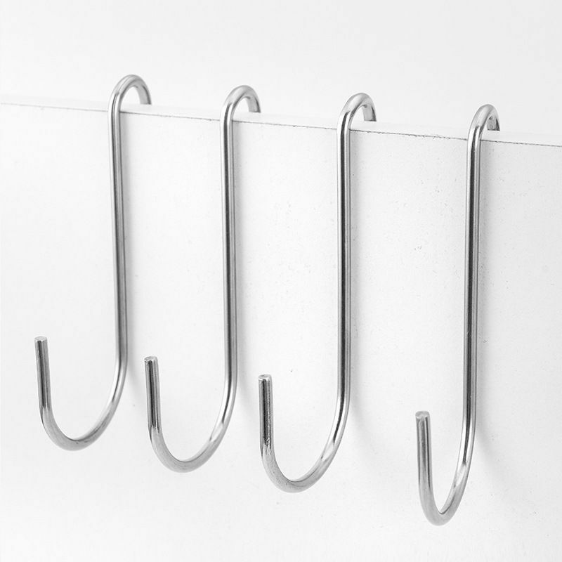 5PCS Bold stainless steel S hooks bathroom kitchen organize and storage accessoires