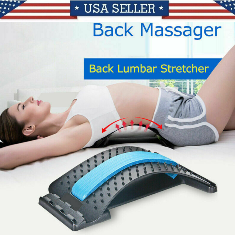 Posture Relief Magic Back Stretcher Lower Lumbar Pain Acupuncture Back Massager