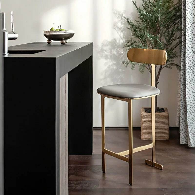 Sztabka ze stali nierdzewnej stołki minimalistyczne nowoczesne wysokie stołki w recepcji