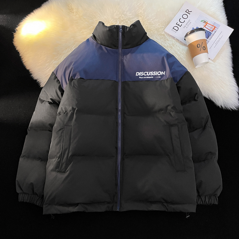 Модные мужские Брендовые куртки, толстая зимняя теплая куртка на молнии с длинным рукавом, парная одежда, верхняя одежда с узором, пальто