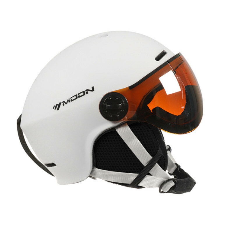 Casco da sci casco di sicurezza con occhiali da uomo e da donna casco da neve protettivo, casco da bici elettrica deskmuslimays