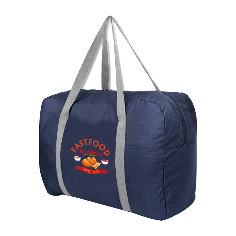 Grande capacidade de viagem sacos de roupas dos homens organizar saco de viagem sacos de armazenamento das mulheres bolsa de bagagem saco de frango frito perna impressão