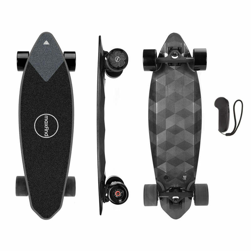 Prévention FIND-Skateboard électrique Max2Pro, planche à roulettes, longboard, 24mph, 38 km/h, 600W x 2, 31 pouces, 80cm