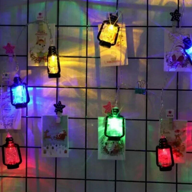 LED Solar Lamps String Retro Kerosene Bottle Shaped Outdoor Camping Tent Atmosphere Light Christmas Living Room Decorative Lamps