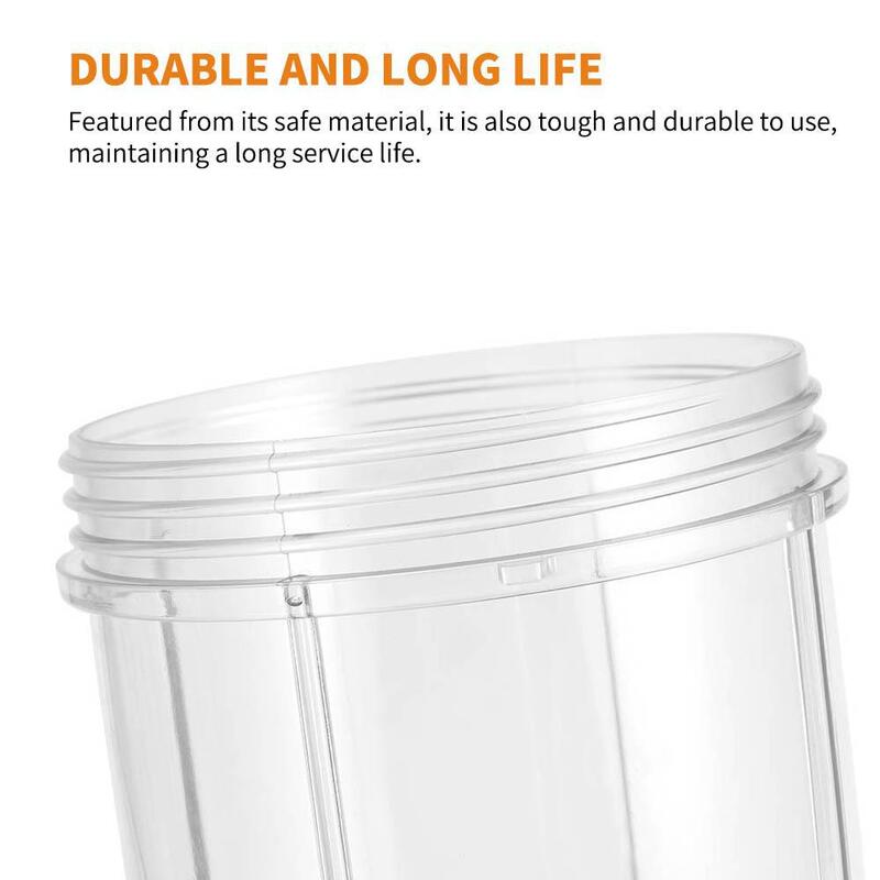 Taza de plástico para Nutribullet, vaso grande de repuesto de 600/900w, diseño ergonómico transparente, 18oz/24oz/32oz, 1 unidad