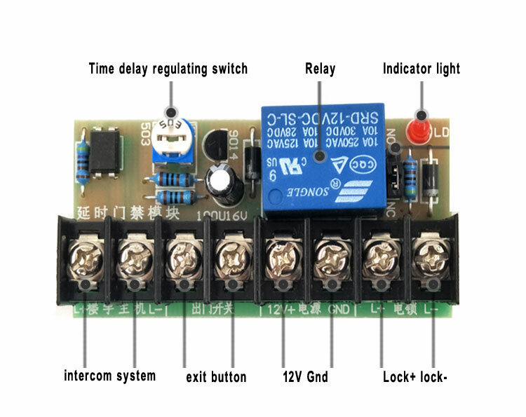 10pcs Access Power Supply Time Delay Module For Magnetic Lock/ Blot Lock/ Motor Lock Suit For Access Control/ Intercom System