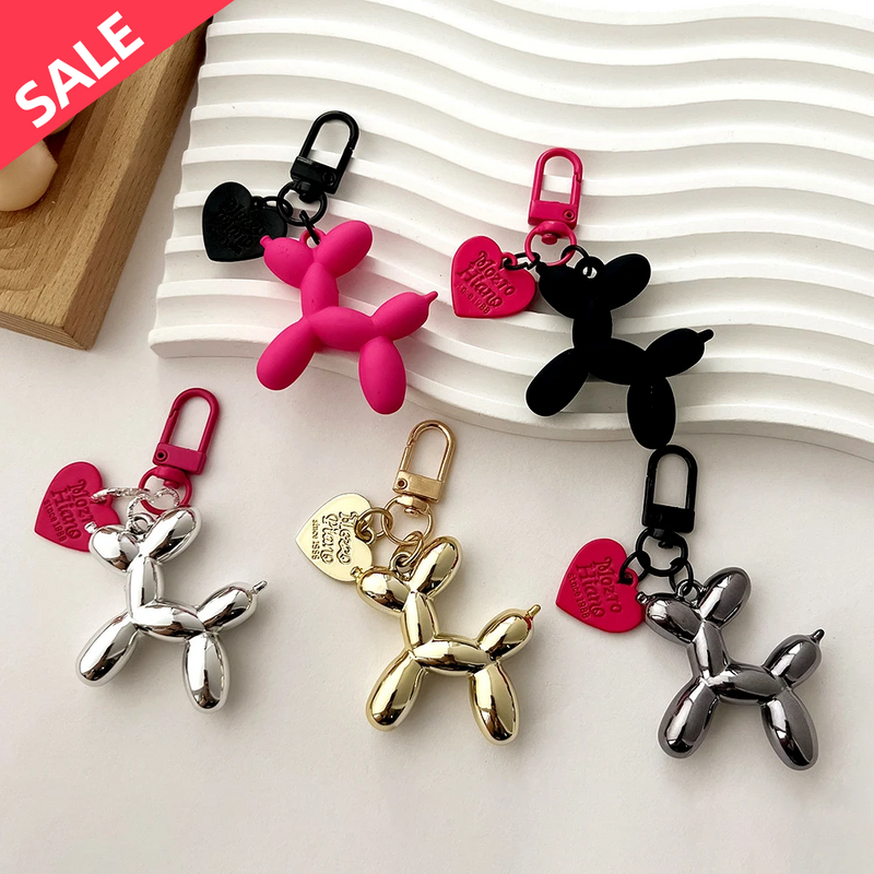 Cute Ins style cartoon balloon dog keychain  for Women Y2k Bag Pendant Valentine's Day Gifts Jewelry Gifts Decorative Accessorie