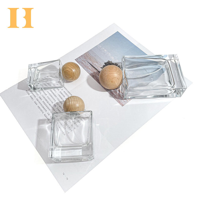 30/50/100ml Clear Glass Spray Bottle Square Perfume Pump Bottle Atomizer Liquid Dispenser Travel Empty Cosmetic Containers