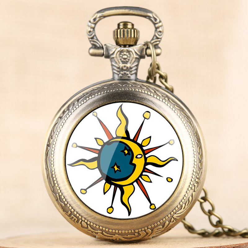 Afryka słońce Totem Steampunk zegarek naszyjnik dzieci mężczyźni kobiety mechanizm kwarcowy wykwintne wisiorek zegar reloj de bolsillo