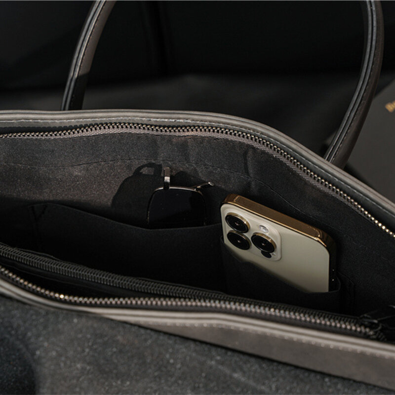 Retro weiche Leder Aktentasche für Männer Business Handtasche lässig Büro Schulter Umhängetasche große Kapazität Laptop tasche