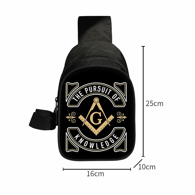 Masonic Illuminati Pyramid Eye Chest Bags Freemason Crossbody Bag for Travel All Seeing Eye Shoulder Bag Phone Purse Holder