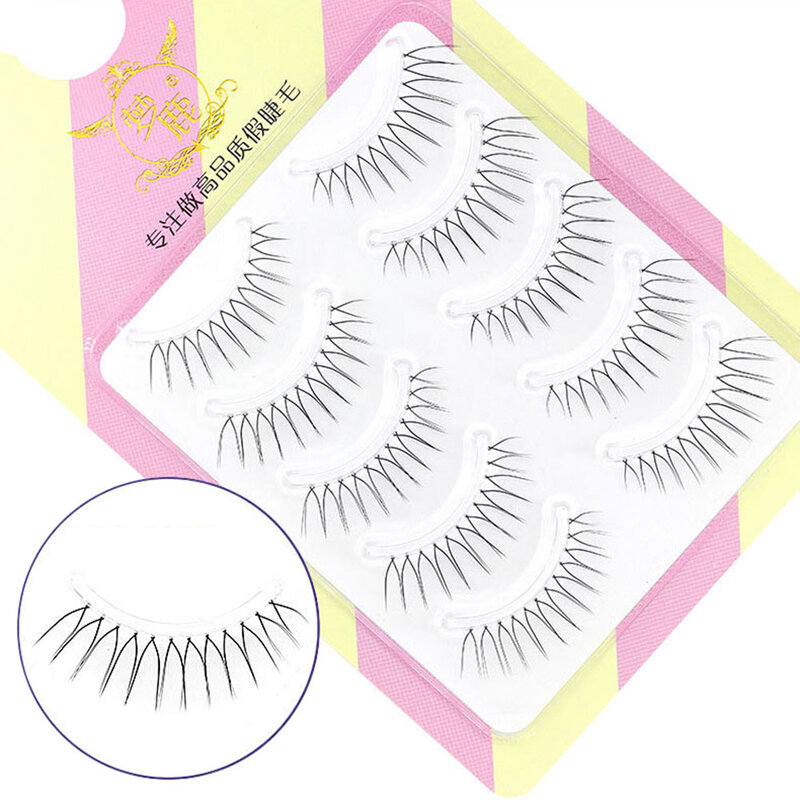 Women's U-Shaped False Eyelashes Korean Natural Transparent Stem Lashes Soft V-shaped False Extension Fairy Grafting Eyelashes