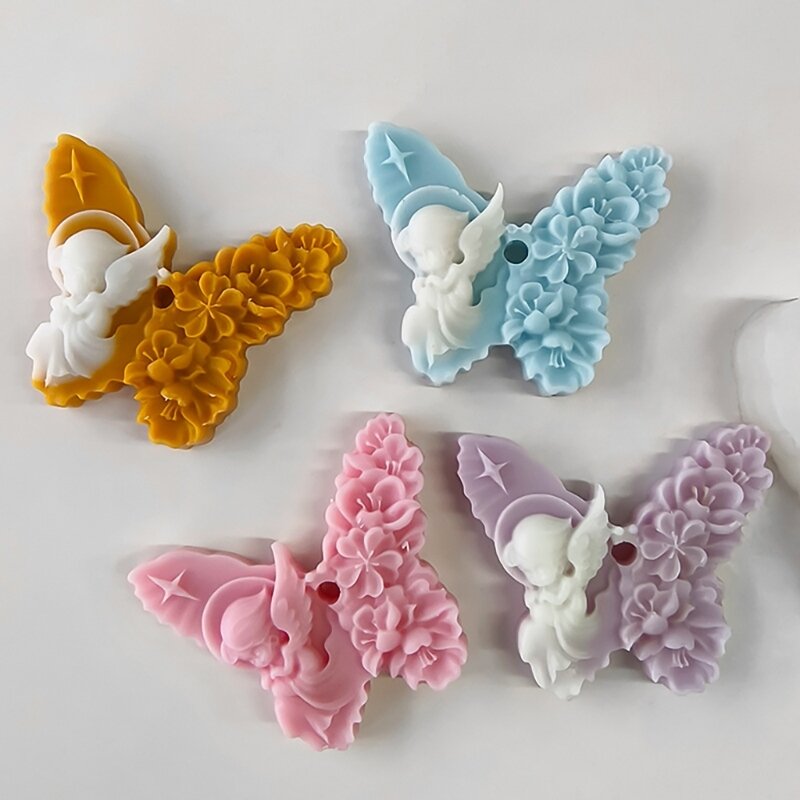 파티 선물용 DIY 나비 아로마테라피 양초용 다용도 실리콘 몰드