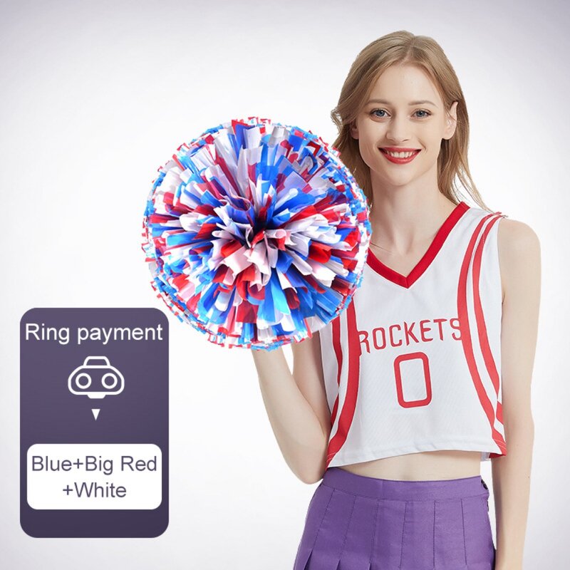 Bola de flores para animadora, pompones deportivos de varios colores, competición