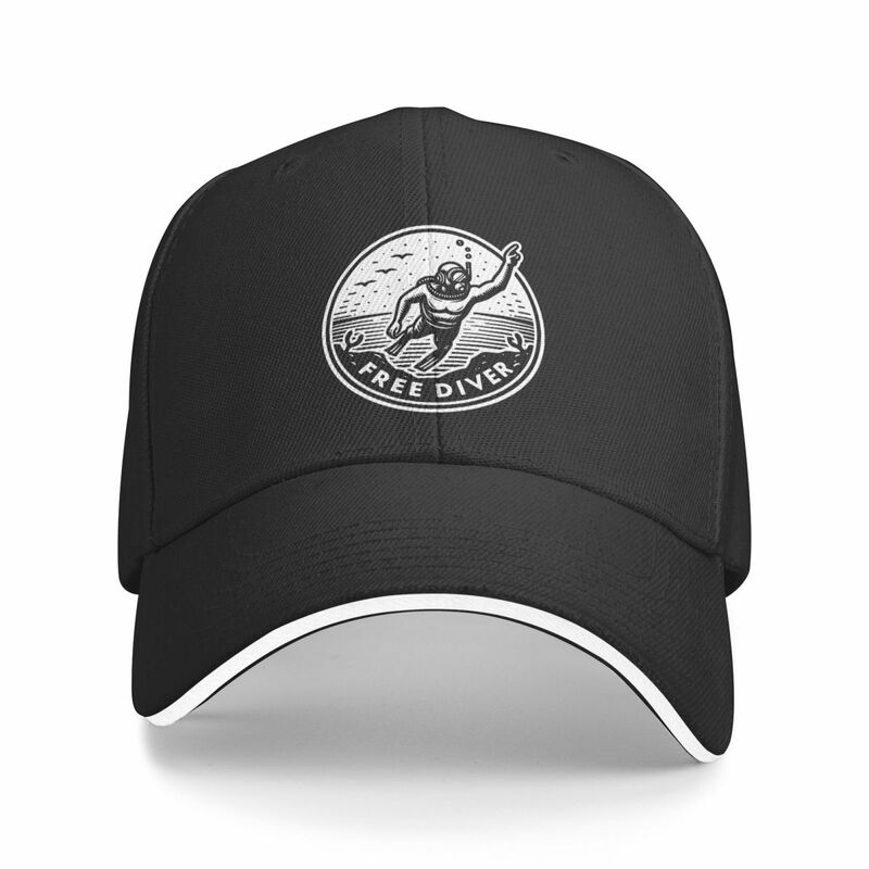 Homens e mulheres Free Diver Scuba Diving Baseball Cap, Quality Hats