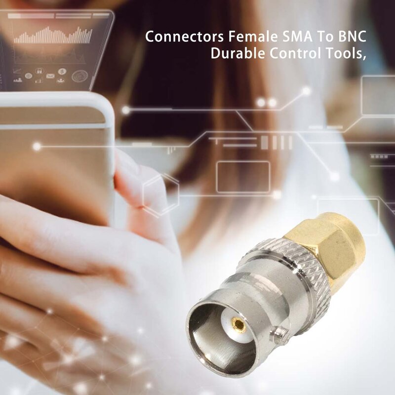 Adaptador SMA reto para BNC, conectores de longa distância, baixo consumo de energia, antena de transmissão, conector, 1 pc, 2pcs