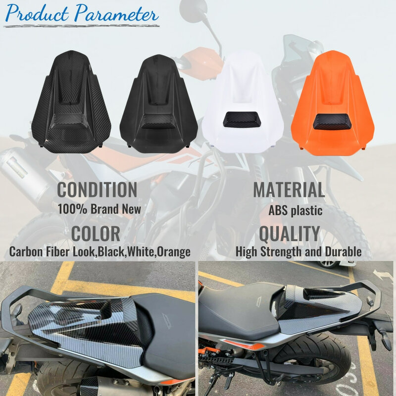 Cubierta de asiento trasero de pasajero para motocicleta, carenado de estilo Spoiler para Duke 790 890, KTM DUKE790 2018-2023, accesorios