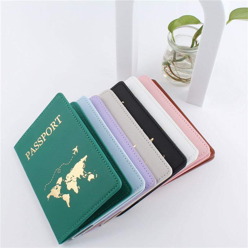 New Map Couple Passport Cover Letter Women Men Travel Wedding Passport Cover Holder Travel Case CH43