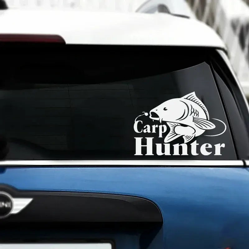 Водостойкая крутая Водонепроницаемая Съемная наклейка Carp Hunter, самоклеящиеся автомобильные виниловые наклейки