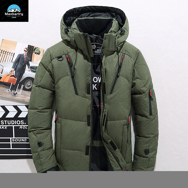 2023 Men Winter Jacket Men Warm Thick Hooded Parka High-quality Casual White Duck Down Jacket Male Large Size Coats Size 5XL