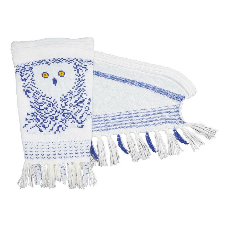 Retro Owl Scarf With Wide Spread Bird Feather Wings- Knit Cashmere Feel Knitted Owl Scarf Winter Women Sets