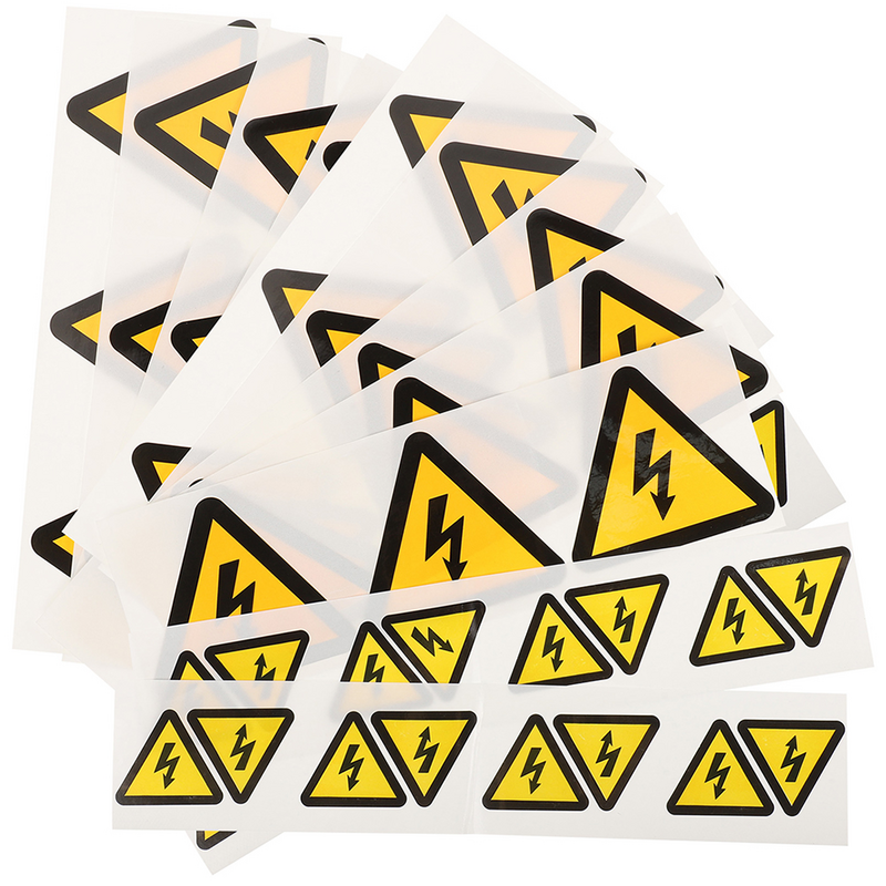 24 Pcs Label Electric Fence Sign Caution High Voltage Stickers Pressure
