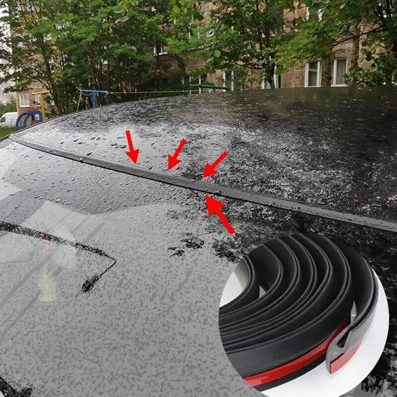 Strip segel mobil, untuk kaca depan mengurangi kebisingan kaca depan pengupasan cuaca karet fleksibel tipe H permukaan halus mobil