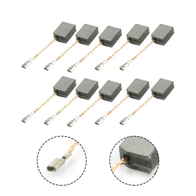 10pcs 6×11×15mm Carbon Brushes Replacement For WU900 WU829 WU816 WU771 Angle Grinder Power Tool Accessories